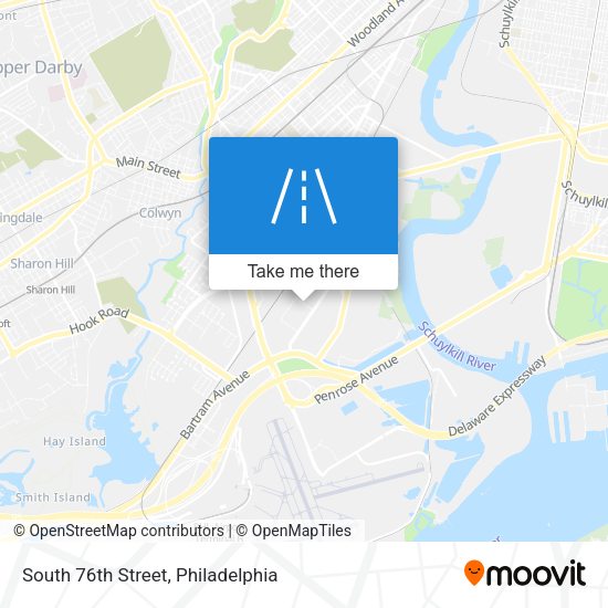 South 76th Street map