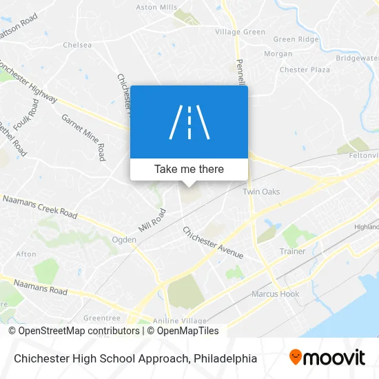 Chichester High School Approach map