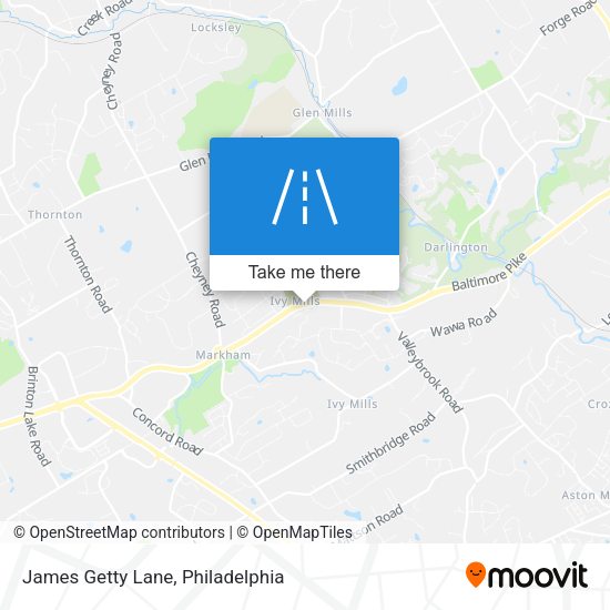 James Getty Lane map