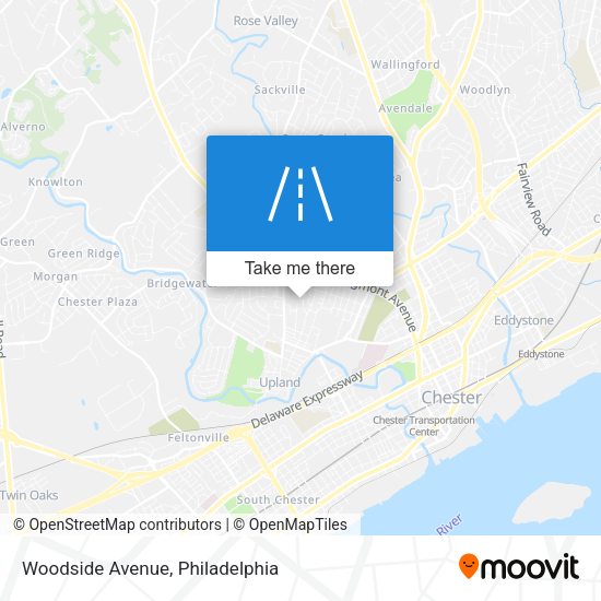 Woodside Avenue map