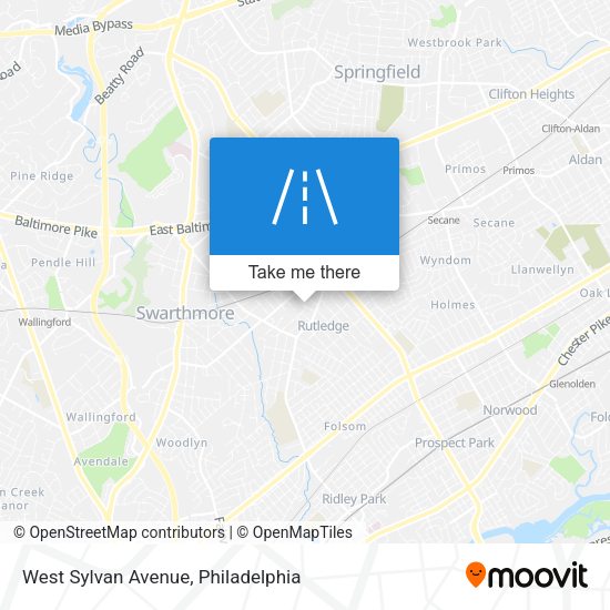 West Sylvan Avenue map