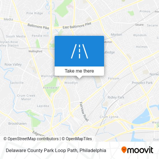 Delaware County Park Loop Path map
