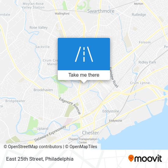 East 25th Street map