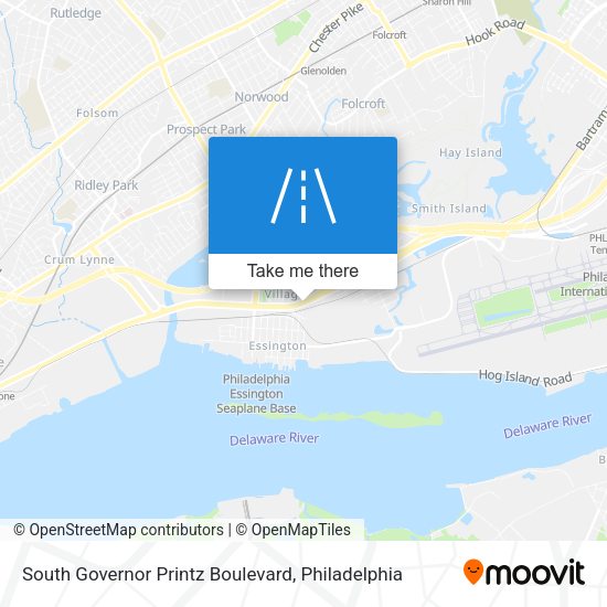 South Governor Printz Boulevard map