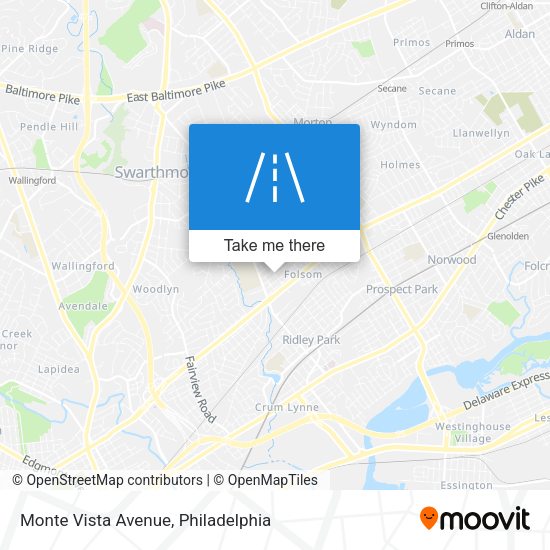 Monte Vista Avenue map