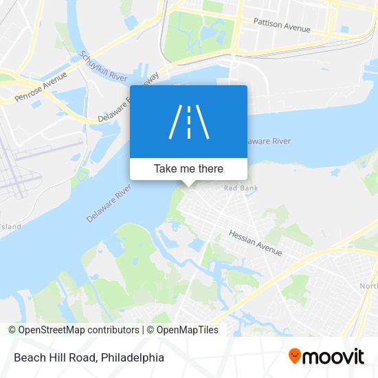 Beach Hill Road map