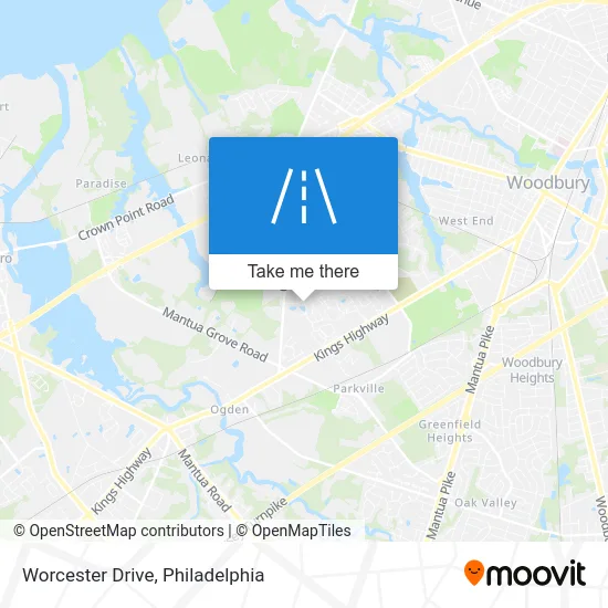Worcester Drive map