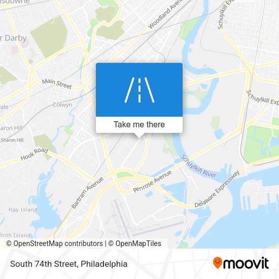South 74th Street map