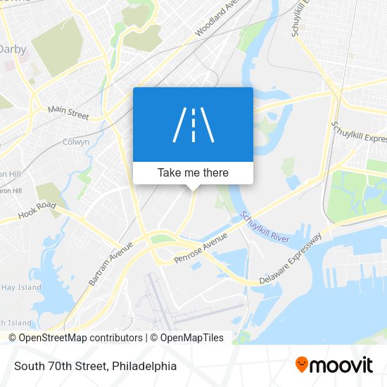 South 70th Street map