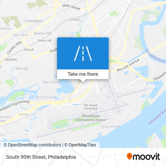 South 90th Street map