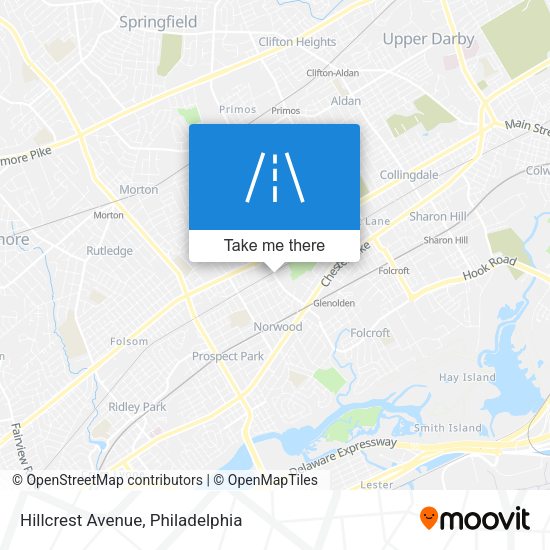 Hillcrest Avenue map