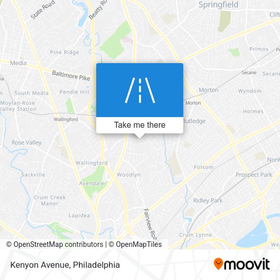 Mapa de Kenyon Avenue