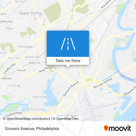 Grovers Avenue map