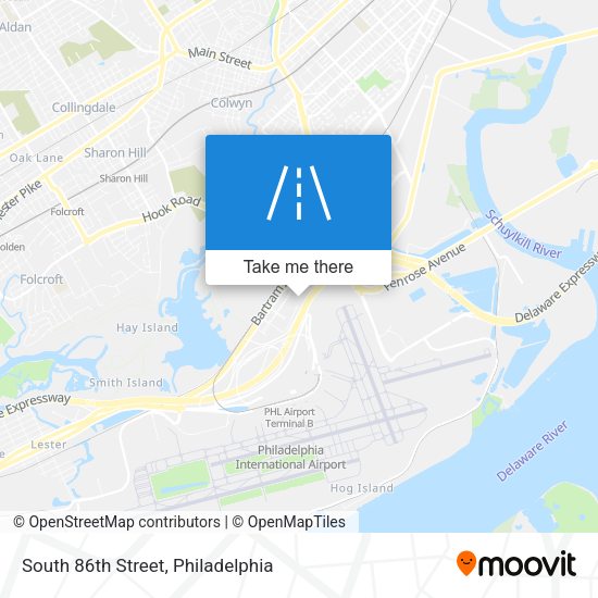 South 86th Street map