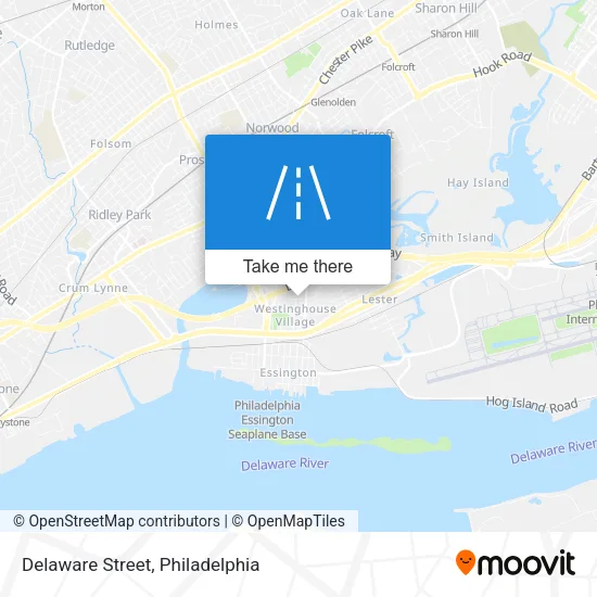 Delaware Street map