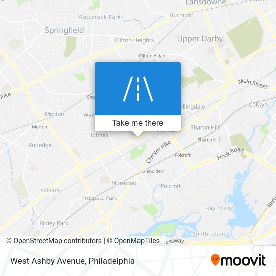 West Ashby Avenue map