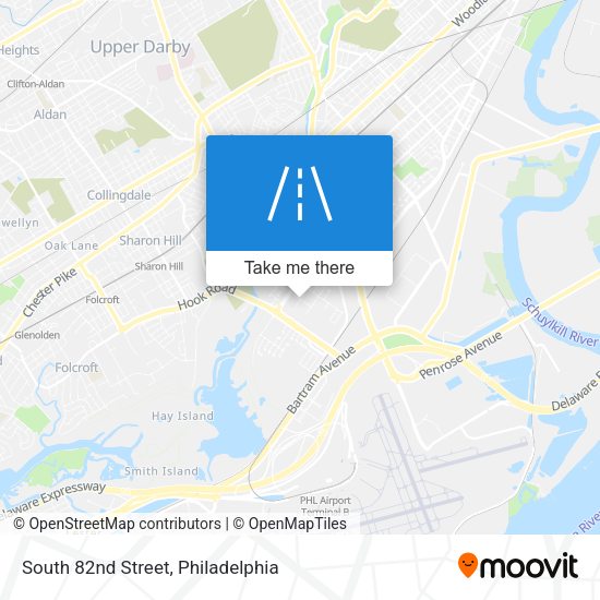 South 82nd Street map