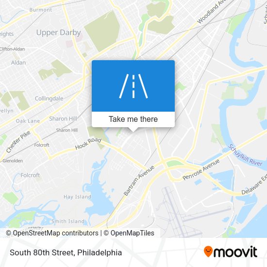 Mapa de South 80th Street