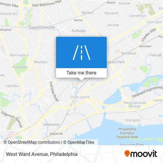 West Ward Avenue map
