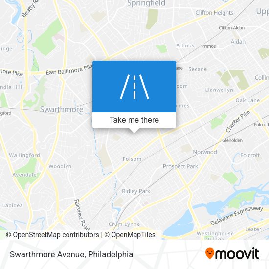Swarthmore Avenue map