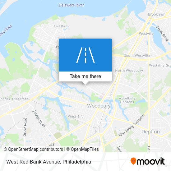 West Red Bank Avenue map