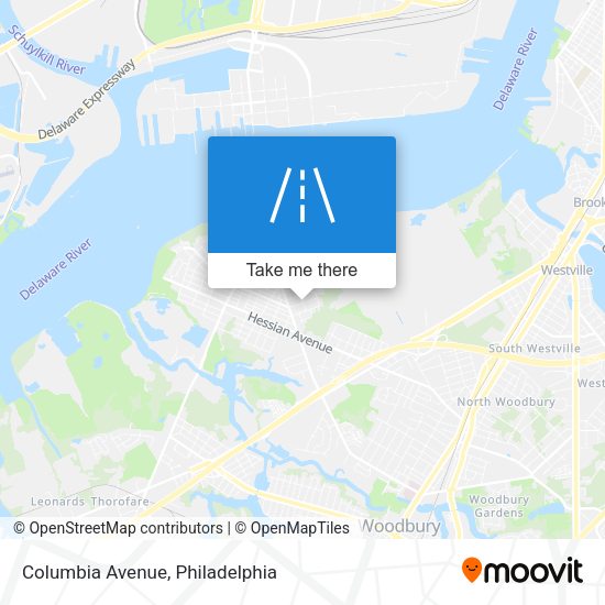 Columbia Avenue map