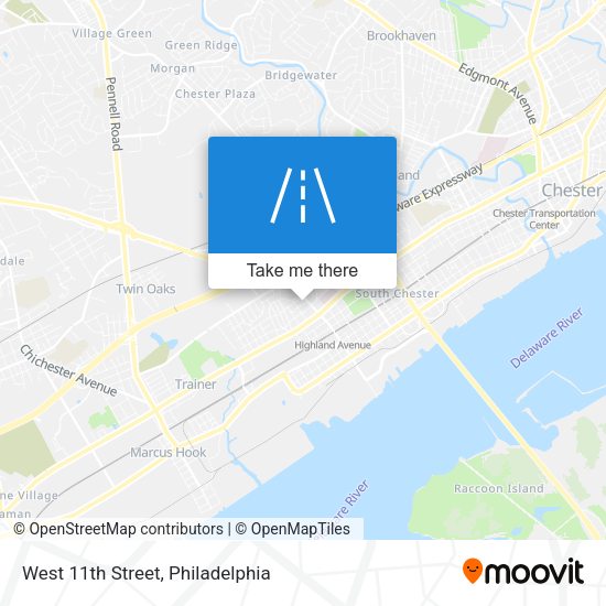 West 11th Street map