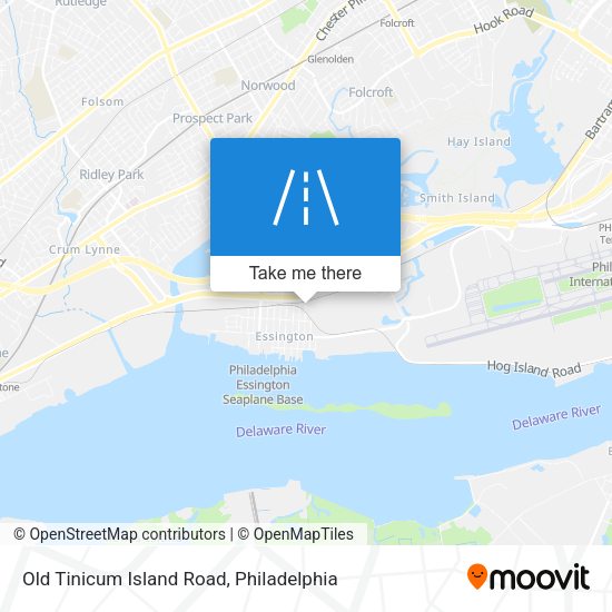 Old Tinicum Island Road map