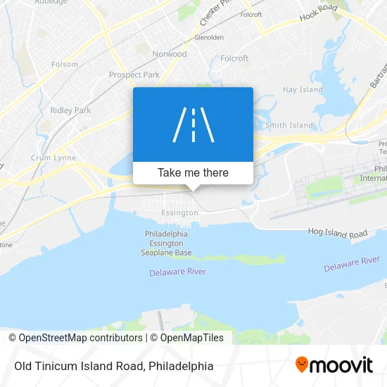 Old Tinicum Island Road map