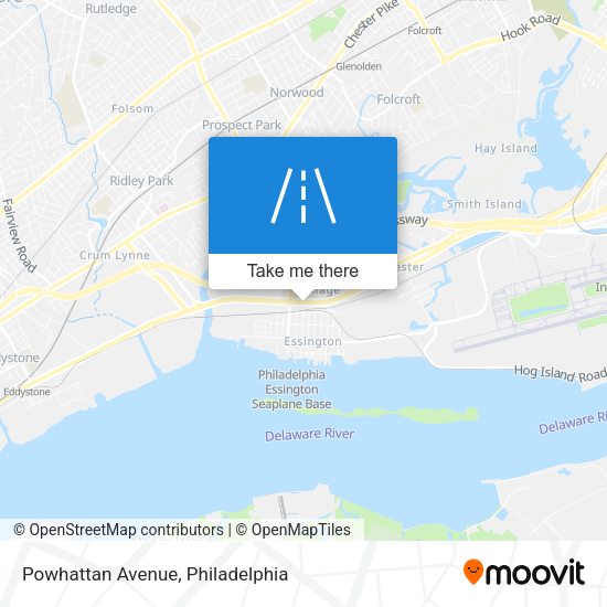 Powhattan Avenue map
