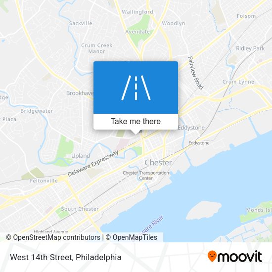 West 14th Street map