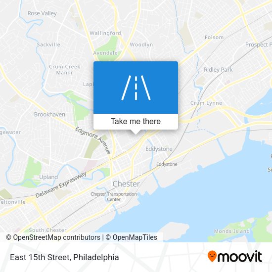 East 15th Street map