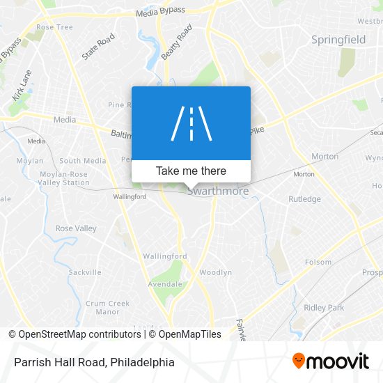 Parrish Hall Road map