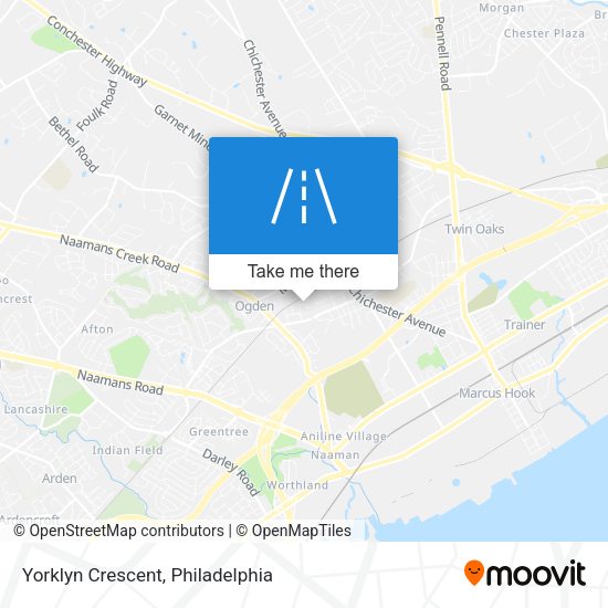 Yorklyn Crescent map