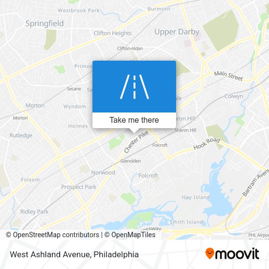 Mapa de West Ashland Avenue