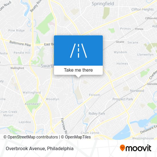 Overbrook Avenue map
