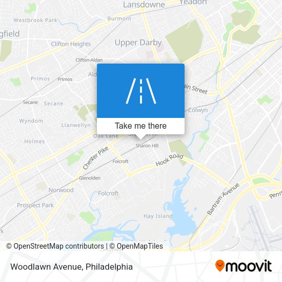 Woodlawn Avenue map