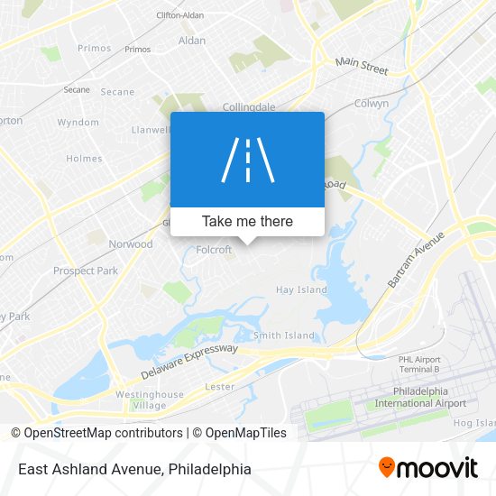 East Ashland Avenue map