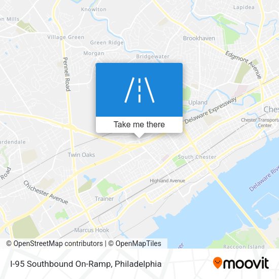 I-95 Southbound On-Ramp map