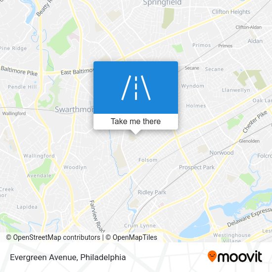 Mapa de Evergreen Avenue