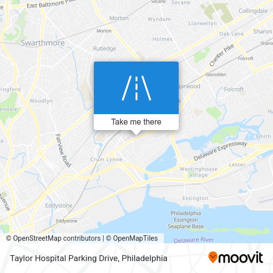 Taylor Hospital Parking Drive map