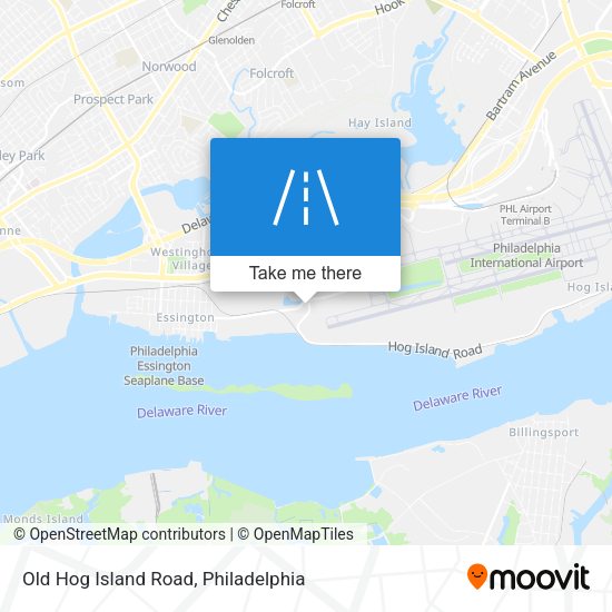 Old Hog Island Road map