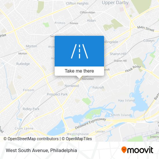 West South Avenue map