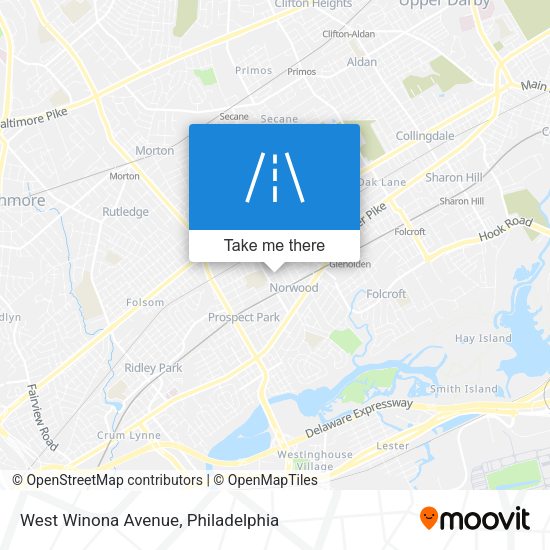 West Winona Avenue map