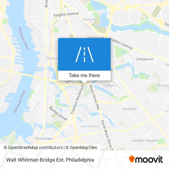 Mapa de Walt Whitman Bridge Ext