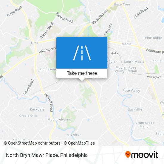 North Bryn Mawr Place map