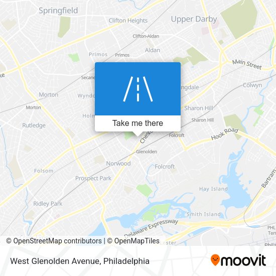 West Glenolden Avenue map
