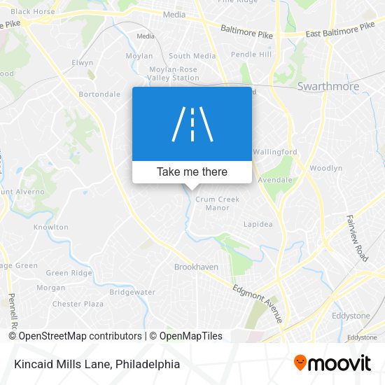 Kincaid Mills Lane map