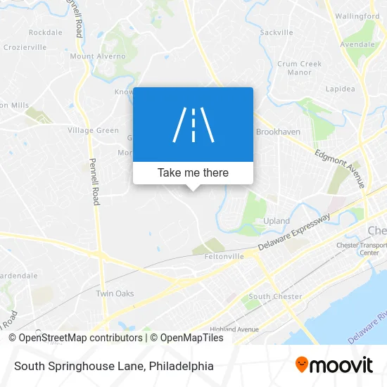 South Springhouse Lane map