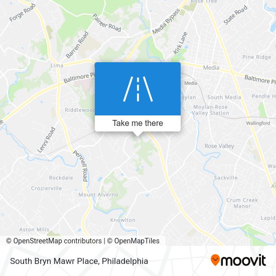 South Bryn Mawr Place map